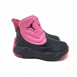 Nike Air Jordan Drip 23 Pink Black Girls'  Size 6C Rain Boots CT5799-600
